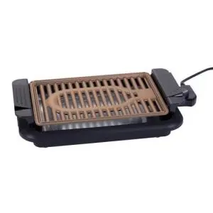 Бездимна скара Oliver Voltz OV51015P, 1200W, 30x21 см, Термостат, Незалепващо покритие, Тава за мазнина, Черен/кафяв, (35932302)