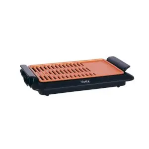 Бездимна скара Voltz OV51015J, 1250W, 36x23см, 2 зони, Незалепващо покритие, Черен/оранжев, (35920196)
