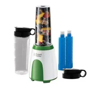 Блендер Russell Hobbs Explore Mix & Go Cool 25160-56, 300 W, 600 мл, Без BPA, Неръждаема стомана, Ергономичен дизайн, Бял/зелен, (35922507)