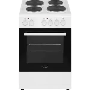Готварска печка Tesla CS5400SW, 48 L, Чугунени котлони, Конвекция, Бял, (35930904)