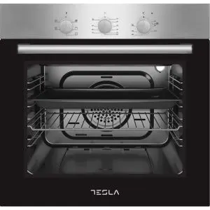 Фурна за вграждане Tesla BO600SX, 2300W, 60 литра, 5 програми, Вентилатор, Клас А, Инокс/Черен, (12686)