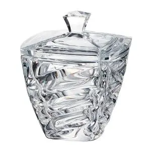 Купа с капак Bohemia Facet Cov. Box, 18 см, Кристалит