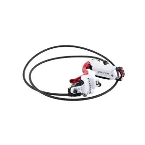 Компонент за велосипед Clarks CLARKS, SX-180-R, Red -SKELETAL hydraulic brake system, REAR BRAKE set, FOR I.S. MOUNT, matching grips, 180mm rotor, 1250mm HOSE Спирачки Хидравлични спирачки, 5314