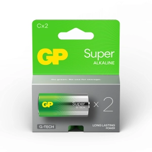 Алкална батерия GP SUPER LR14, 2 бр. в опаковка, 1.5V, (35933859)