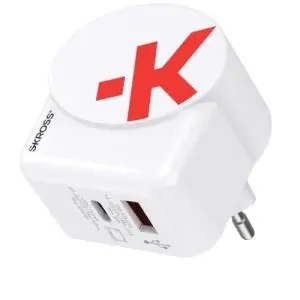 Адаптер-зарядно SKROSS Euro USB Charger AC65PD, USB-A, USB-C, (35937079)