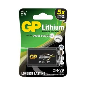 Литиева батерия GP CRV9 9V 1бр. блистер /за детектори на дим/, (35932588)