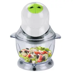 Чопър Rosberg R51111A, 400W, 1 L, 2 скорости, Нехлъзгащ се, Бял/зелен, (555R51111A)
