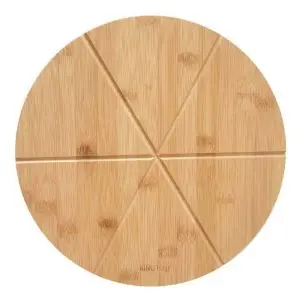 Дъска за рязане на пица Kinghoff KH 1565, 35 см, 6 парчета, Бамбук, (9999KH1565)