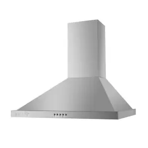 Декоративен абсорбатор вграждане Hausberg HB-1260, 190W, 650м3/ч, 3 скорорти, Алуминиев+ въглероден филтър, Инокс, (9999HB1260)