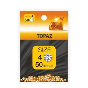 Декоративни камъчета за маникюр TOPAZ, 1.6 мм SS4, DER3194, пакет 50 бр., (35923258)