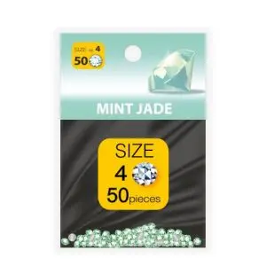 Декоративни камъчета за маникюр MINT JADE, 1.6 мм SS4, DER3224, пакет 50 бр, (35923253)