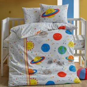 Детски спален комплект Cotton Box 129CTN3050, 4 части, Памук Ranforce, Плик 100х150, Чаршаф 120х150, Многоцветен, (11445)