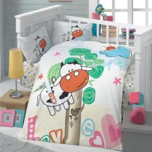 Детски спален комплект Cotton Box 170PTK2005, 4 части, Памук Ranforce, Плик 100х150, Чаршаф 100х150, Многоцветен, (11443)