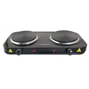 Двоен електрически котлон Esperanza EKH010K, 2x1000W, 15.5 см, 5 степени, Незалепващо покритие, Черен, (14640)