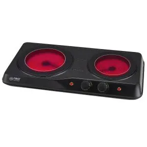 Двоен инфрачервен котлон First Austria FA-5097-2, 2000W, Термостат, Черен, (11173)
