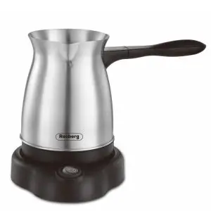 Джезве електрическо Rosberg R51165AS, 600W, 500 ml, Безжична употреба, Инокс, (14675)
