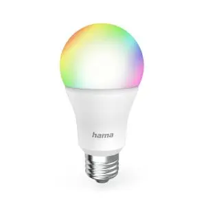 HAMA Димираща смарт крушка RGBW WiFi-LED, E27, 9W, Matter, 176640, (35938106)