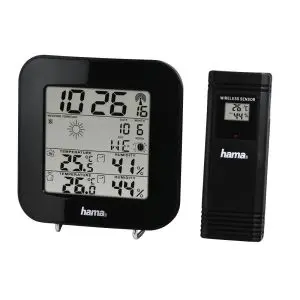 Електронна метеостанция HAMA EWS-200, Прогноза за времето, Черен, (35933708)