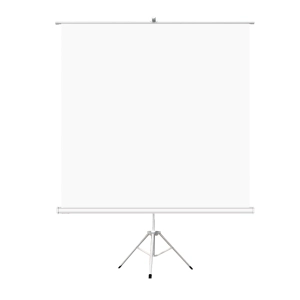 Екран на стойка ESTILLO, 180 x 180, 1:1, Бял, (35936330)