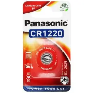 Бутонна батерия литиева PANASONIC  CR1220 3V, (35940081)