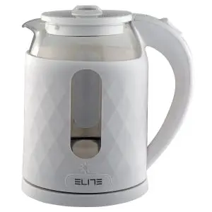 Електрическа кана ELITE GEK-1228W, Стъклен корпус, Бял, (22076)