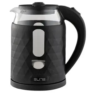 Електрическа кана ELITE GEK-1229BL, Стъклен корпус, Черен, (22077)