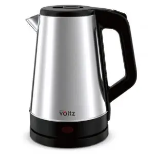 Електрическа кана Oliver Voltz OV51230AB, 1500W, 1.8 л, 360° основа, Корпус от неръждаема стомана, Инокс/черен, (35949761)