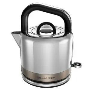 Електрическа кана Russell Hobbs Distinctions Titanium 26422-70, 2400W, 1.5 л, Бързо завиране, Миещ се филтър против котлен камък, 360° основа, Защити, Инокс/титан, (35944730)