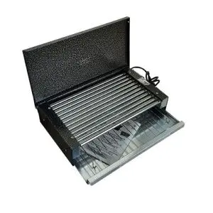 Електрическа скара + парти грил Rubino 1600W, 45х25х11 см, 12 Неръждаеми тръби, Шагрен, (17602)