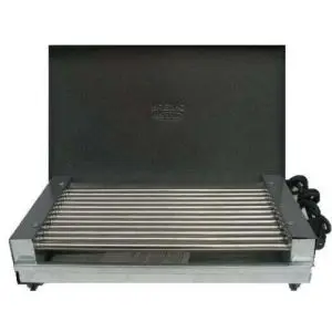 Електрическа скара Rubino EC-2K, 2000 W, Работна площ 38x24 cm, Тавичка за мазнина, Сив, (12931)