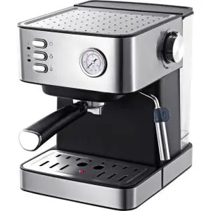Еспресо кафемашина Finlux FEM-1793, 850 W, 15 Bar, 1.6 L, Защита от прегряване, Инокс, (20227)