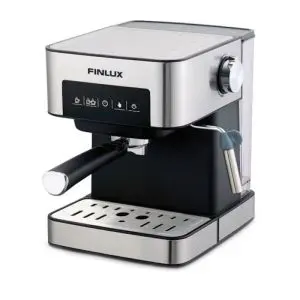 Еспресо кафемашина Finlux FEM-1794 , 850 W, 15 bar, 1.6 л, Две цедки за 1 или 2 кафета, Инокс, (10074)