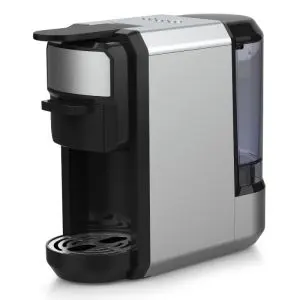 Еспресо машина за мляно кафе и капсули 5в1 Rosberg Premium RP51171E5, 1450W, 19 bar, Инокс, (11285)