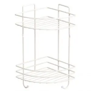 Етажерка за баня Metalife DB-716, 18х18х32.5 см, 2 нива, Бял, (20697)