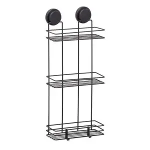 Етажерка за баня Metalife MGS-720, 3 нива, 51.5x39x49.5 см, Черен, (35945721)