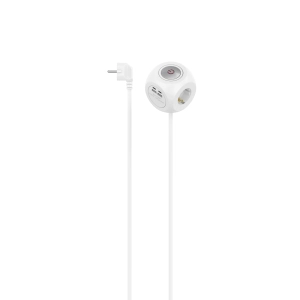 HAMA Разклонител Куб, 3-гнезда, 2х USB-C/A, 223195, (35936478)