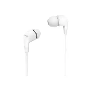 Слушалки Philips TAE1105WT/00, In ear, С микрофон, Бял
