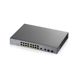Суич ZyXEL GS1350-18HP, 18-портов, Gigabit, Управляем, PoE 250W, (35937152)