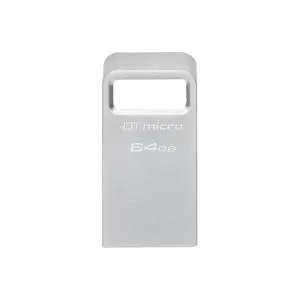 USB памет KINGSTON DataTraveler Micro, 64GB,USB-A 3.2 Gen 1, Сребрист, (35935921)
