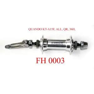 Компонент за велосипед Quando QUANDO KT-A15F, 36H, ALLOY, QR - KT-204N, M9*100*108mm, &quot;VELOTEC&quot; LOGO, NATURAL Главини Предни главини, 10168