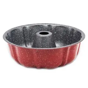 Форма за кекс Voltz V51223RA, 25.5 см, Мраморно незалепващо покритие , Червена, (55551223RA)