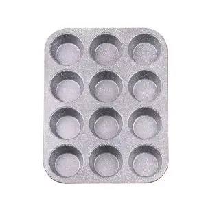 Форма за мъфини Voltz V51223RC, 12 мъфина, Мраморно покритие, Червен, (55551223RC)