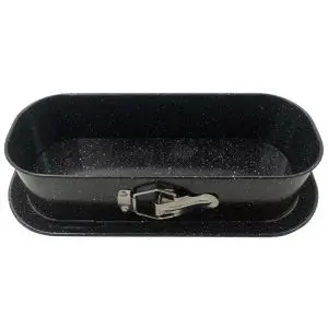 Форма за печене с падащо дъно Kinghoff KH 1785, 34.5x15.5 см, Мраморно покритие, Черен, (20513)