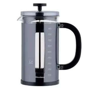 Френска преса за кафе Klausberg KB 7704, 1 l, Стъкло, Мерителна скала, Графит/сив, (35922480)