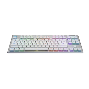 Безжична геймърска механична клавиатура Logitech G915X White Lightspeed TKL - GL Tactile Switch, (35940049)