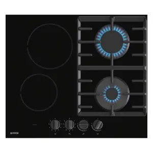 Комбиниран готварски плот за вграждане Gorenje GCE691BSC, 3000W, 60 cm, Черен, (13539)