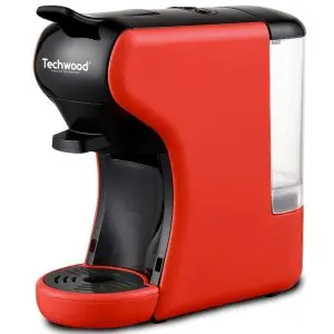 Кафемашина за 2 вида капсули Techwood TCA-195N, Dolce Gusto и Nespresso,19 бара, 1450W, Червен/Черен, (999TCA195N)