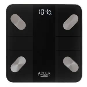 Кантар Adler AD 8186, SMART Tuya, До 180 кг, LED дисплей, 3 x ААА, Черен, (35922793)