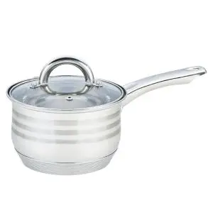 Касерола с капак Bohmann BH 3138-14, 14 см, 1.2 л, Неръждаема стомана, Индукция, Инокс, (20684)