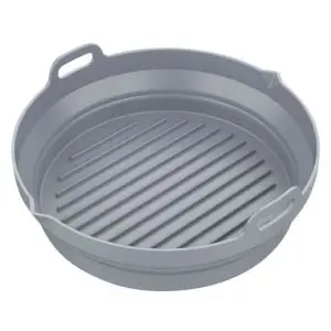 Комплект 2 бр. кръгли силиконови форми за Airfryer Klausberg KB 7789, 20х21.3 см, До 230C, Без BPA, Сив, (35922822)